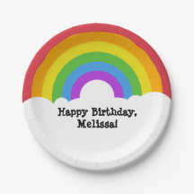 Aangepaste bericht Retro Rainbow en Clouds