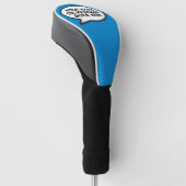 Aangepaste bericht Spraak Bubble Leuk Stripboek Golfheadcover (Schuin)