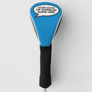 Aangepaste bericht Spraak Bubble Leuk Stripboek Golfheadcover