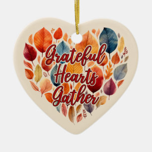 Aangepaste bericht Thanksgiving Hosting Gift Ornam Keramisch Ornament