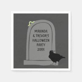 Aangepaste bericht Tombstone Headstone Halloween P Servet