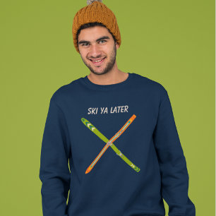 Aangepaste Bericht Vintage Skis Grafisch Trui