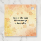 AANGEPASTE BERICHT zo zeer dankbare Thanksgiving p Bedankjes Labels (Achterkant)