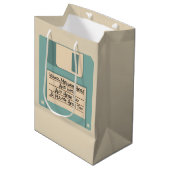 Aangepaste berichtcomputer Diskette met cadeau Medium Cadeauzakje (Voorkant Gekanteld)