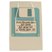 Aangepaste berichtcomputer Diskette met cadeau Medium Cadeauzakje (Voorkant)