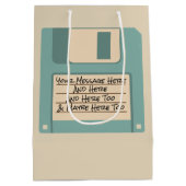 Aangepaste berichtcomputer Diskette met cadeau Medium Cadeauzakje (Achterkant)