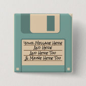 Aangepaste berichtcomputer diskettestation Button (Voorkant)