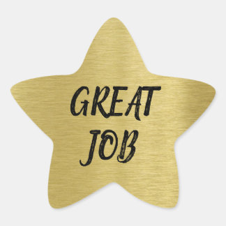 Aangepaste Berichten Gold Star met Gold Glitter Te Ster Sticker