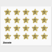 Aangepaste Berichten Gold Star met Gold Glitter Te Ster Sticker (Vel)