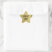 Aangepaste Berichten Gold Star met Gold Glitter Te Ster Sticker (Tas)