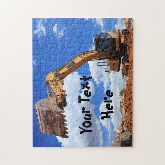 Aangepaste berichtenconstructietractor legpuzzel (Verticaal)