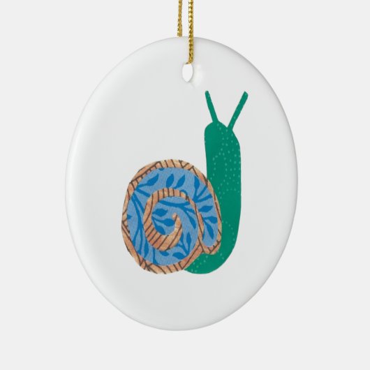 Aangepaste berichtenversiering slak keramisch ornament (Rechts)