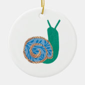 Aangepaste berichtenversiering slak keramisch ornament (Voorkant)