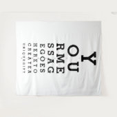 Aangepaste berichtgeving met acht ogen testen foto wandkleed (Voorkant (horizontaal))