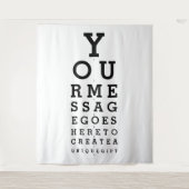 Aangepaste berichtgeving met acht ogen testen foto wandkleed (Voorkant)