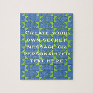 Aangepaste berichtpuzzel voor voettekst legpuzzel