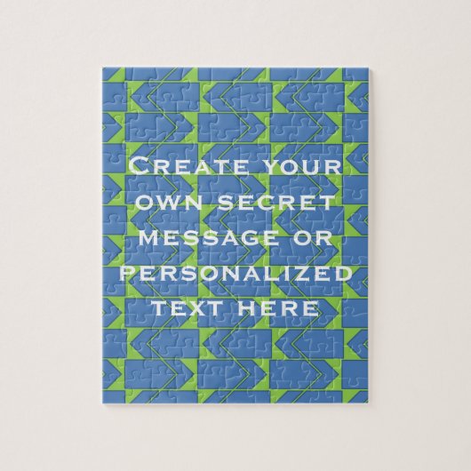 Aangepaste berichtpuzzel voor voettekst legpuzzel (Verticaal)