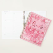 Aangepaste berichtroze rand en goudversiering planner (Display)