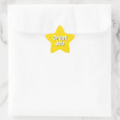 Aangepaste berichttekst (Glitter Gouden Ster) Gewe Ster Sticker (Tas)