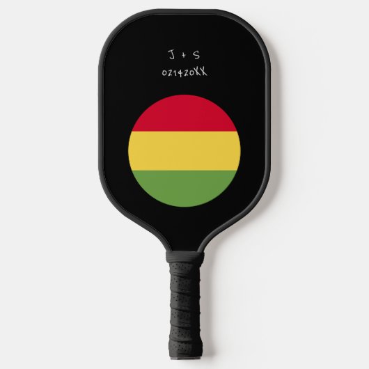 Aangepaste berichtvlag voor Bolivia Pickleball Paddle (Voorkant)
