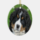 Aangepaste Berner Mountain Dog Foto Keramisch Ornament (Rechts)