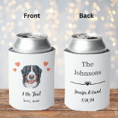 Aangepaste Berner Sennenhond Huisdier bruiloft Koe Blikjeskoeler