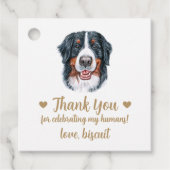 Aangepaste Berner Sennenhond Huwelijksgunst Labels (Voorkant)
