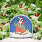 Aangepaste Berner Sennenhond Santa Sleigh Sneeuwbol (Kerstmis)