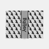 Aangepaste Berner Sennenhond Silhouet Fleece Deken (Voorkant (Horizontaal))