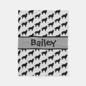 Aangepaste Berner Sennenhond Silhouet Fleece Deken (Voorkant)