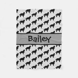 Aangepaste Berner Sennenhond Silhouet Fleece Deken