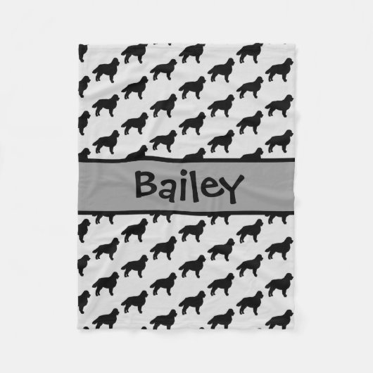 Aangepaste Berner Sennenhond Silhouet Fleece Deken (Voorkant)