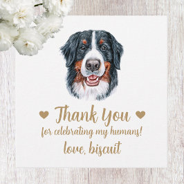 Aangepaste Bernese Berghond Trouw Favor Tags Bedankjes Labels