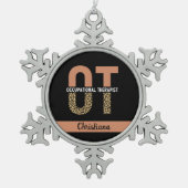 Aangepaste beroepsethandelaar bij waardetoevoeging tin sneeuwvlok ornament (Voorkant)