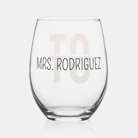 Aangepaste beroepsethandelaar bij waardetoevoeging wijnglas zonder voet (Voorkant)