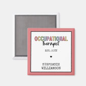 Aangepaste beroepsethapist voor geschenken magneet (Voorkant / Achterkant)