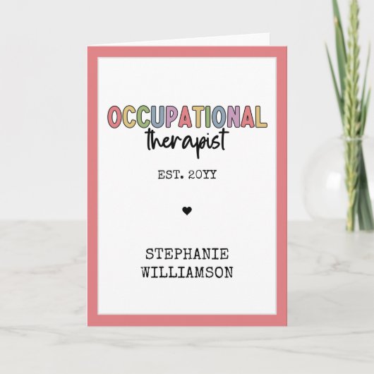 Aangepaste beroepsmatige therapie om te Afstuderen Kaart (Voorkant)