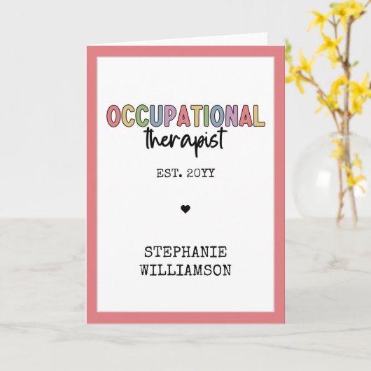 Aangepaste beroepsmatige therapie om te Afstuderen Kaart (Gele Bloem)