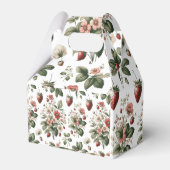 Aangepaste Berry Eerste Verjaardag Aardbei Bedankdoosjes (Achterkant)