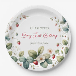 Aangepaste Berry Eerste Verjaardag Papieren Bordje