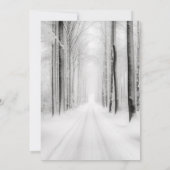 Aangepaste Besneeuwde Weg Winter Huwelijk Save The Date (Achterkant)