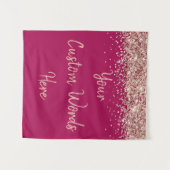 Aangepaste bessen roze gouden verjaardagsfeestje f wandkleed (Voorkant (horizontaal))