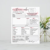 Aangepaste Best Bakery Cakekaart Bestelformulier (Staand voorkant)