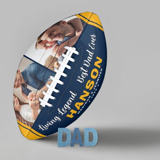 Aangepaste BEST DAD EVER Vaderdag Foto American Football