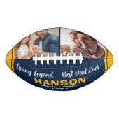 Aangepaste BEST DAD EVER Vaderdag Foto American Football (Voorkant)