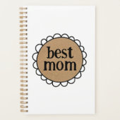 Aangepaste BEST MOM Scalloped Edge Planner (Voorkant)