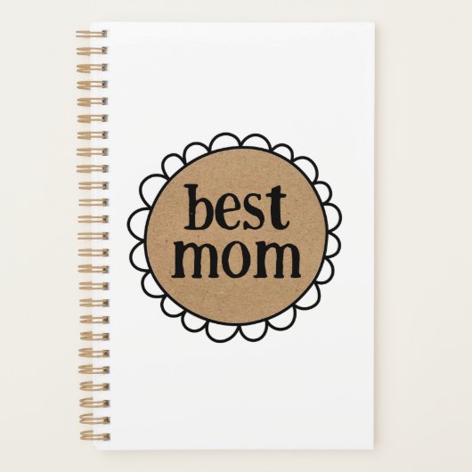 Aangepaste BEST MOM Scalloped Edge Planner (Voorkant)
