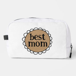 Aangepaste BEST MOM Scalloped Edge Toilettasje