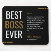 Aangepaste Beste Baas Ooit Grappige Manager Waarde Muismat (Voorkant)