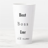 Aangepaste Beste Baas Ooit Latte Mok (Voorkant)